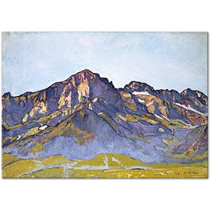 Ferdinand Hodler The Dent Blanches At Champery Art Print
