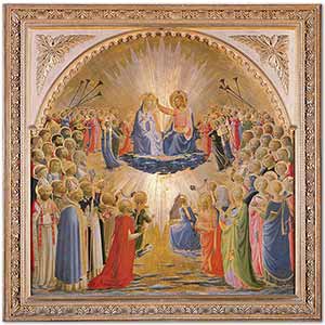 Fra Angelico Marianın Taç Giyme Töreninden Kanvas Tablo