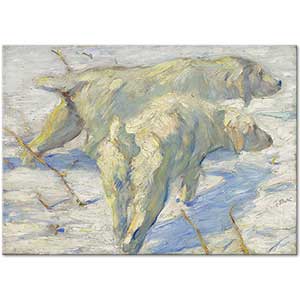 Franz Marc Siberian Dogs in the Snow Art Print
