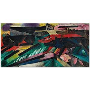 Franz Marc The Wolwes Art Print