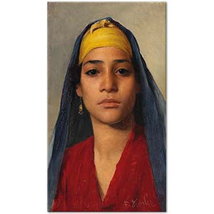 Franz Xaver Kosler Portrait Of A Young Egyptian Woman Art Print
