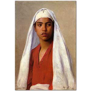 Franz Xaver Kosler Mısırlı Genç Kız Portresi Kanvas Tablo