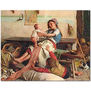 Gaetano Chierici Brotherly Affection Art Print