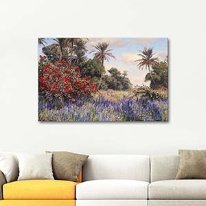 Georg Macco Southern Landscape With Lavender Art Print