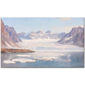 Georg Macco Buzul Manzarası Kanvas Tablo