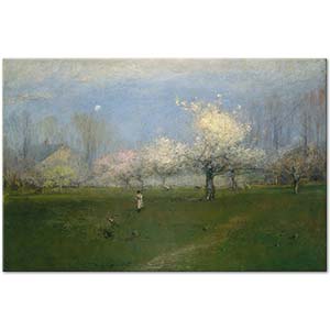 George Inness İlkbahar Çiçeklenmesi Montclair Kanvas Tablo