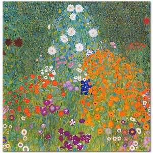 Gustav Klimt Cottage Garden Art Print