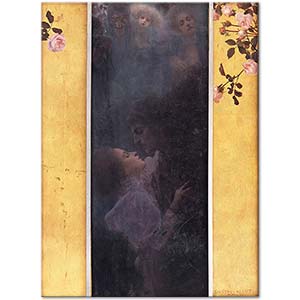 Gustav Klimt Aşk Kanvas Tablo