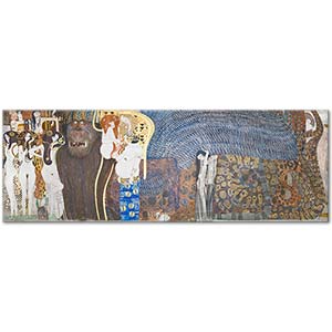 Gustav Klimt Beethoven Freskinden Kanvas Tablo