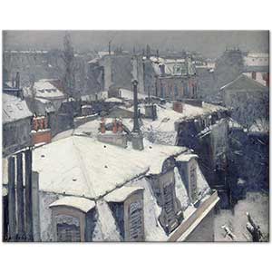 Gustave Caillebotte Rooftops in the Snow Art Print