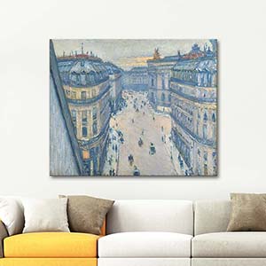 Gustave Caillebotte Halevy Caddesi Kanvas Tablo