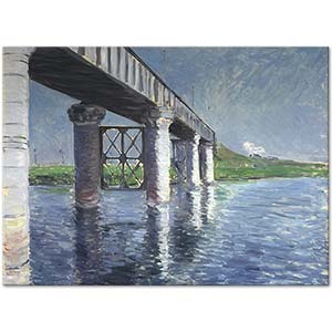 Gustave Caillebotte The Seine and the Railroad Bridge at Argenteuil Art Print