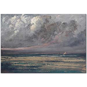 Gustave Courbet Normandiya Kıyıları Trouville Kanvas Tablo