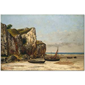 Gustave Courbet Normandiya Plajı Kanvas Tablo