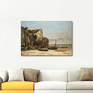 Gustave Courbet Normandiya Plajı Kanvas Tablo