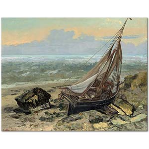 Gustave Courbet Balıkçı Teknesi Kanvas Tablo