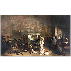 Gustave Courbet Ressamın Atölyesi Kanvas Tablo