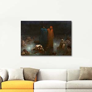 Gustave Dore Dante And Virgil In The Hell Art Print
