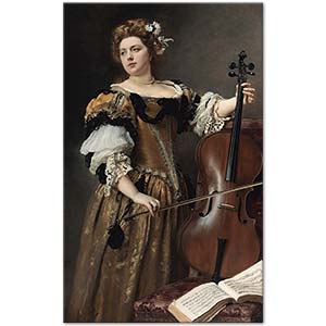 Gustave Jean Jacquet The Cello Player Art Print