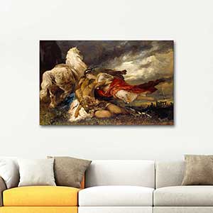 Hans Makart Valkyrie And A Dying Hero Art Print