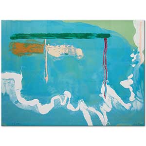 Helen Frankenthaler Gök Yazısı Kanvas Tablo
