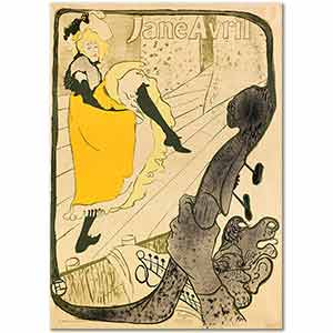 Henri de Toulouse-Lautrec Jane Avril Afişi Kanvas Tablo