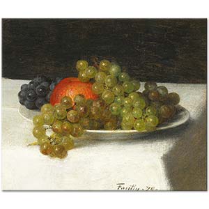 Henri Fantin Latour Apple And Grapes Art Print