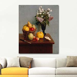 Henri Fantin Latour Still Life With Flowers And Fruit Art Print