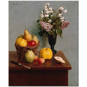 Henri Fantin Latour Çiçekler ve Meyveler Kanvas Tablo