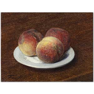 Henri Fantin Latour Three Peaches On A Plate Art Print
