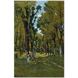 Henri Joseph Harpignies Güneşli Orman Yolu Kanvas Tablo