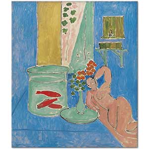 Henri Matisse Altın Balığı ve Heykel Kanvas Tablo
