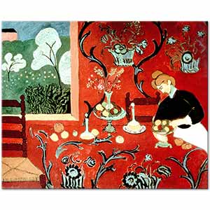Henri Matisse Kırmızı Harmonisi Kanvas Tablo
