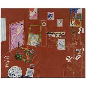 Henri Matisse Kırmızı Stüdyo Kanvas Tablo