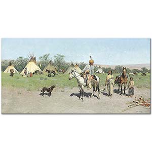 Henry Farny In Pastures Art Print