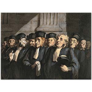 Honore Daumier The Attorneys' Office Art Print