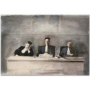 Honore Daumier Üç Hakim Kanvas Tablo