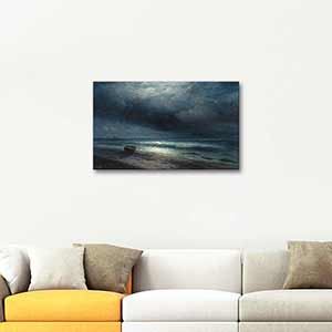 Ivan Aivazovsky Mehtapta Deniz Kıyısı Kanvas Tablo