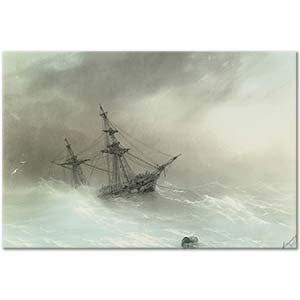Ivan Aivazovsky Bracing The Waves Art Print