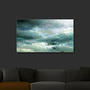 Ivan Aivazovsky The Shipwreck at the Tempest Full Lighted Art Print