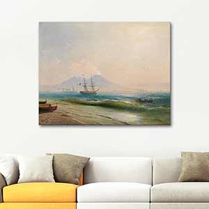 Ivan Aivazovsky On the Coast of Naples Art Print