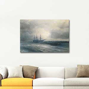Ivan Ayvazovski Buharlı Gemi Kanvas Tablo