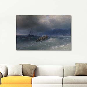 Ivan Aivazovsky Rescue Boat in Strom Art Print