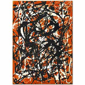Jackson Pollock Serbest Form Kanvas Tablo