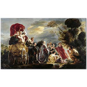 Jacob Jordaens Odysseus ve Nausicaanın Görüşmesi Kanvas Tablo