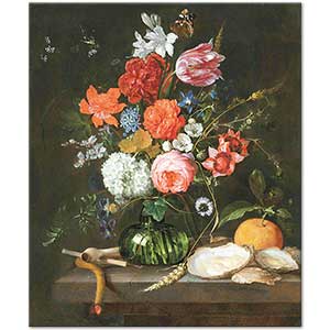 Jan Davidsz de Heem Flowers in a Vase Art Print