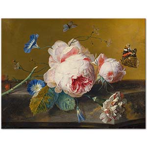 Jan van Huysum Çiçekler ile Natürmort Kanvas Tablo