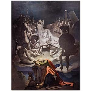 Jean Auguste Dominique Ingres The Dream Of Ossian Art Print