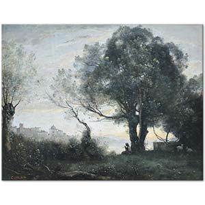 Jean Baptiste Camille Corot Castelgandolfo Anısına Kanvas Tablo