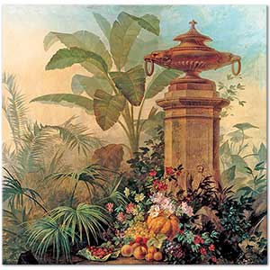 Jean Capeinick Çiçekler ve Tropikal Bitkiler Kanvas Tablo